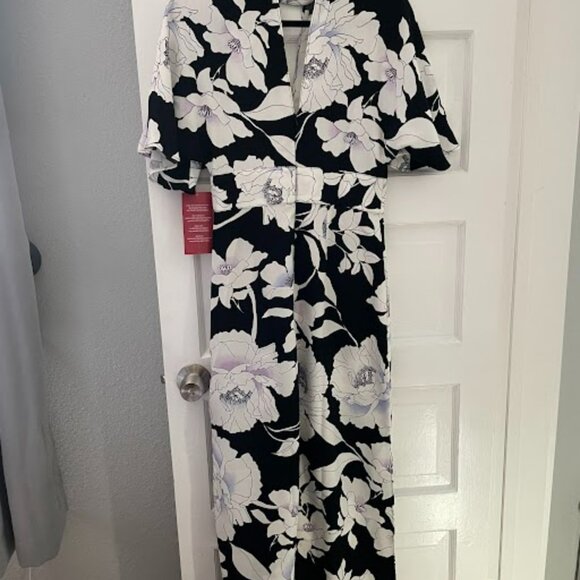 Truth & Fable Floral Keyhole Maxi Evening Dress With Side Slits - NWT - Picture 4 of 10